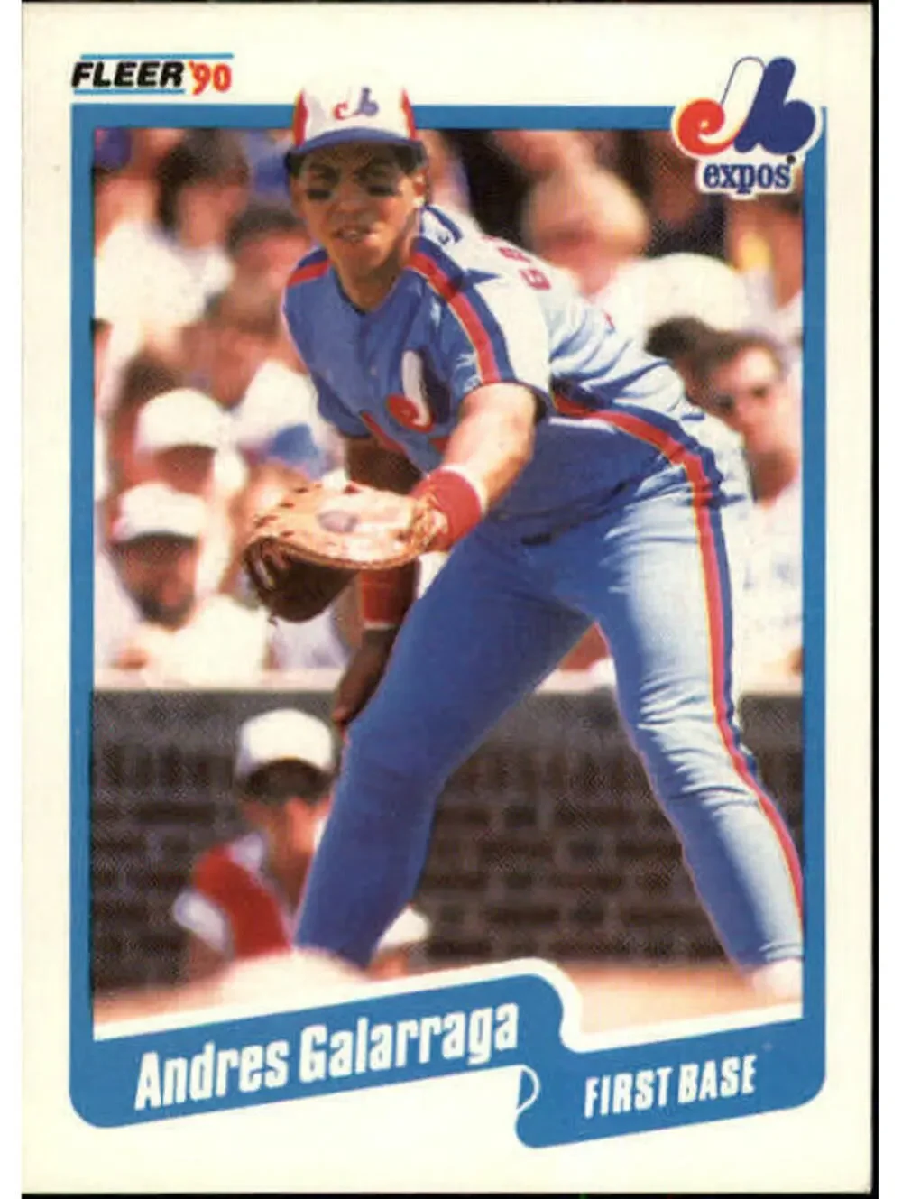 1990 Andres Galarraga Fleer Baseball Card #345
